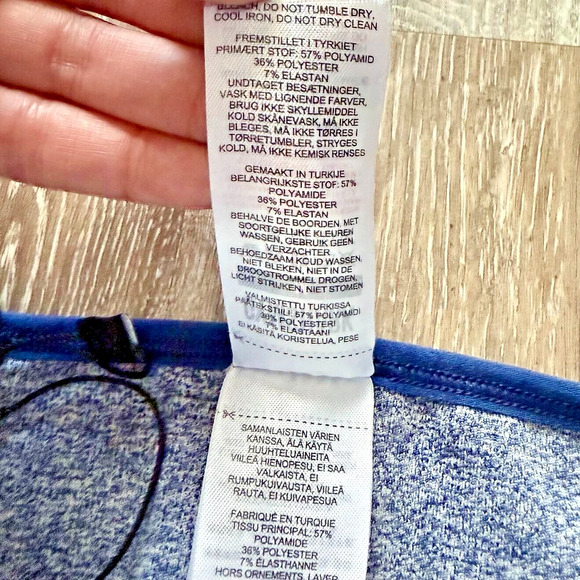 NEW Gymshark Navy Marl/Light Gray Flex Strappy Sports Bra Women's Size Medium - Picture 10 of 12